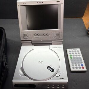 Apex Portable DVD CD MP3 Player Model PD-100 all cords and bag (PARTS ONLY)